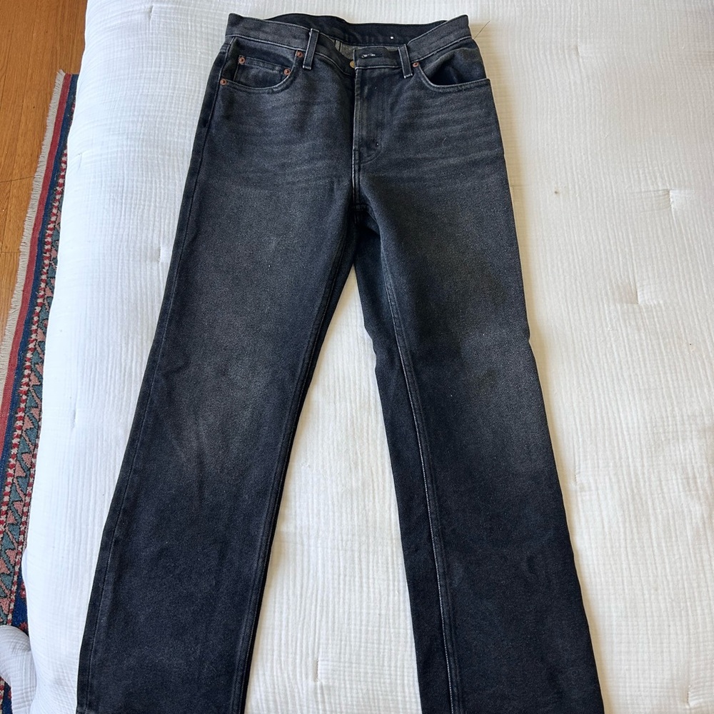 B SIDES Black Straight Jeans Classic Style